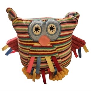 Jellycat Baby Toy Terry Cloth Owl Plush Striped Stuffed Knots Crinkle Wings Soft